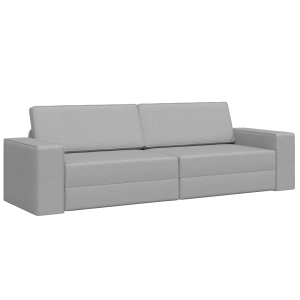 Sofá Cama 2-em-1 Cinza Nuvem 245x150x60.5 cm Tecido H