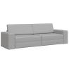Sofá Cama 2-em-1 Cinza Nuvem 245x150x60.5 cm Tecido 2