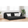 Sofá Cama 2 en 1 Negro 213x144x60 cm de Terciopelo 4