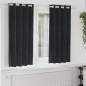 Cortinas Blackout  com Ilhós 2 pcs Veludo Preto 1