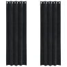 Cortinas Blackout com Ilhós 2 pcs Veludo Preto 2