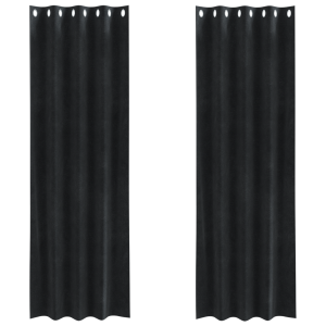 Cortinas blackout  com ilhós 2 peças Veludo Preto H