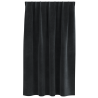 Cortinas Blackout  com fita superior 2 pcs Veludo Preto 3