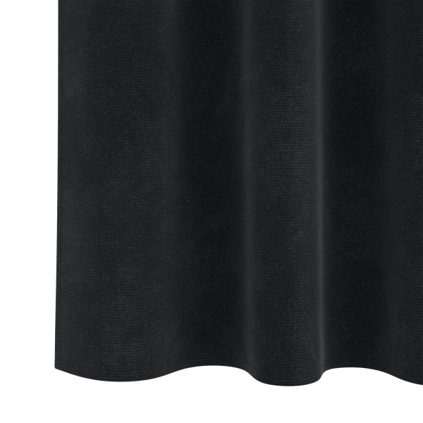 Cortinas Blackout  com fita superior 2 pcs Veludo Preto M 5