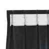 Cortinas opacas con cinta superior 2 piezas terciopelo negro 4