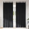 Cortinas Blackout  com Laços de Pendurar 2 unidades Veludo Preto 1