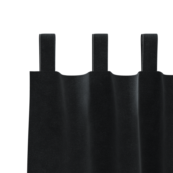 Cortinas Blackout  com Laços de Suspensão 2 pcs Veludo Preto M 4