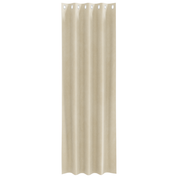 Cortinas opacas con ojales 2 piezas de terciopelo crema M 3