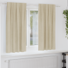 Cortinas Blackout  com fita superior 2 pcs Veludo Creme 1