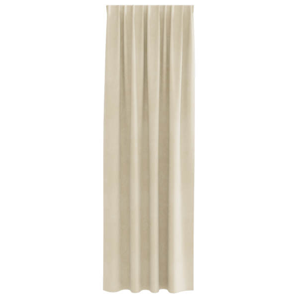 Cortinas Blackout  com fita superior 2 pcs Veludo Creme M 3