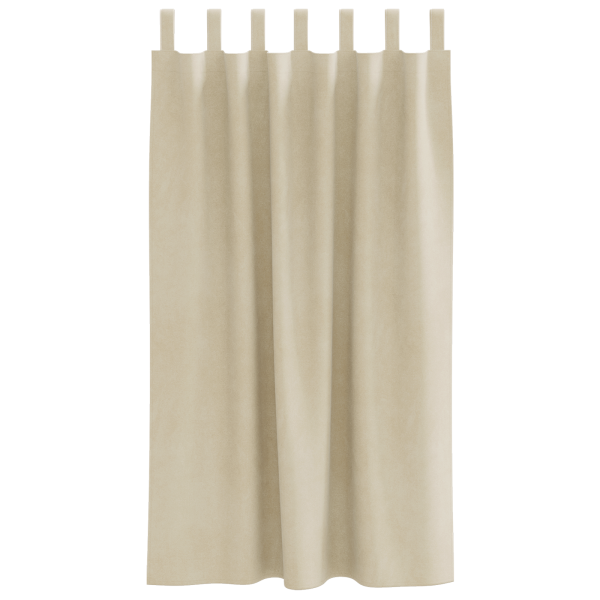 Cortinas Blackout  com Alças de Pendurar 2 pcs Veludo Creme M 3