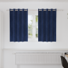 Cortinas Blackout  com Ilhós 2 pcs Veludo Azul Escuro 1