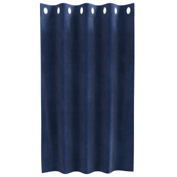 Cortinas Blackout  com Ilhós 2 pcs Veludo Azul Escuro M 3