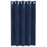 Cortinas opacas con ojales 2 piezas de terciopelo azul oscuro 3
