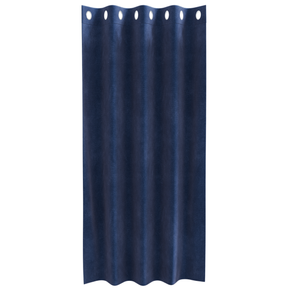 Cortinas Blackout  com Ilhós 2 pcs Veludo Azul Escuro M 3