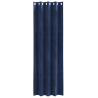 Cortinas Blackout  com Ilhós 2 pcs Veludo Azul Escuro 3