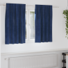 Cortinas opacas con cinta superior 2 piezas terciopelo azul 1