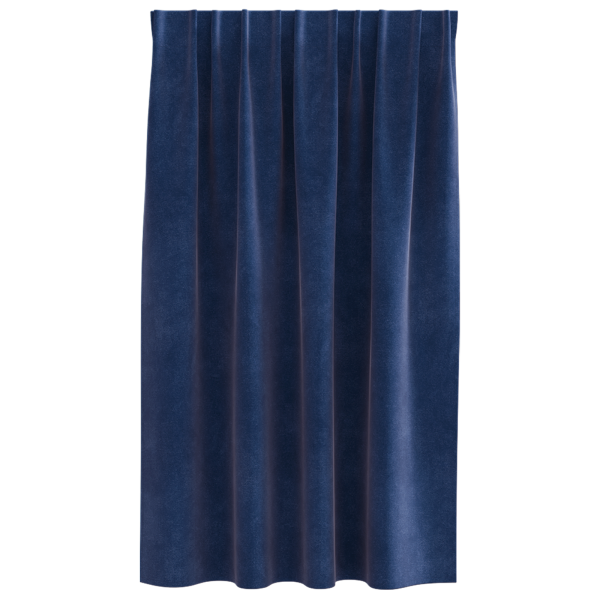 Cortinas Blackout  com fita superior 2 pcs Veludo Azul Escuro M 3