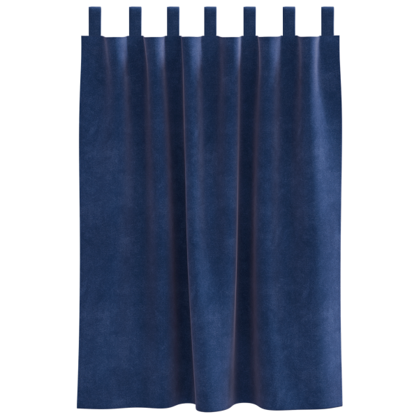 Cortinas opacas con trabillas de colgar 2 pzas terciopelo azul M 3