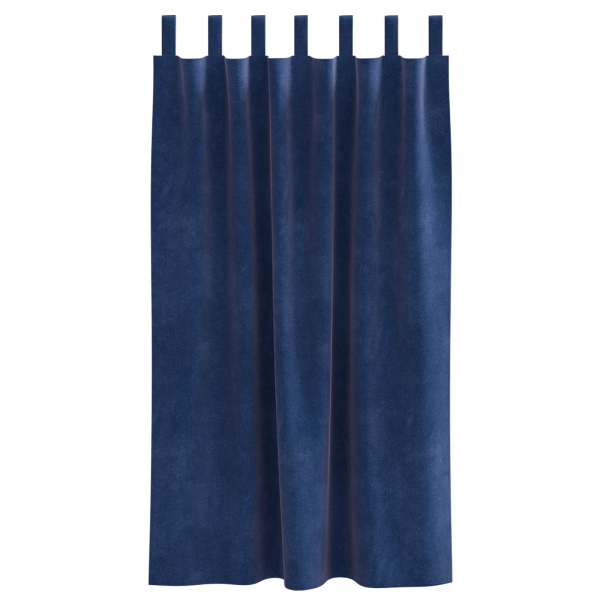 Cortinas opacas con trabillas de colgar 2 pzas terciopelo azul M 4