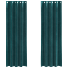 Cortinas Blackout com Ilhós 2 pcs Veludo Verde Escuro 2