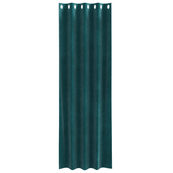 Cortinas Blackout com Ilhós 2 pcs Veludo Verde Escuro M 3