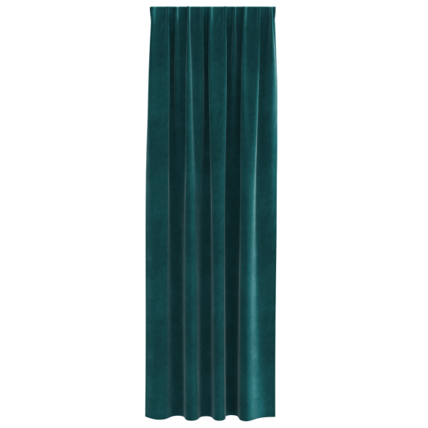 Cortinas Blackout  com fita de topo 2 pcs Veludo Verde Escuro M 3