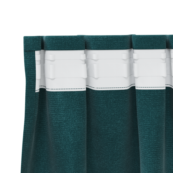 Cortinas opacas con cinta superior 2 piezas terciopelo verde M 4