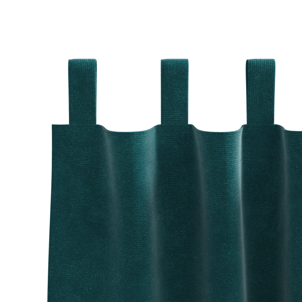 Cortinas Blackout  com Laços de Pendura 2 pcs Verde Escuro Veludo M 4