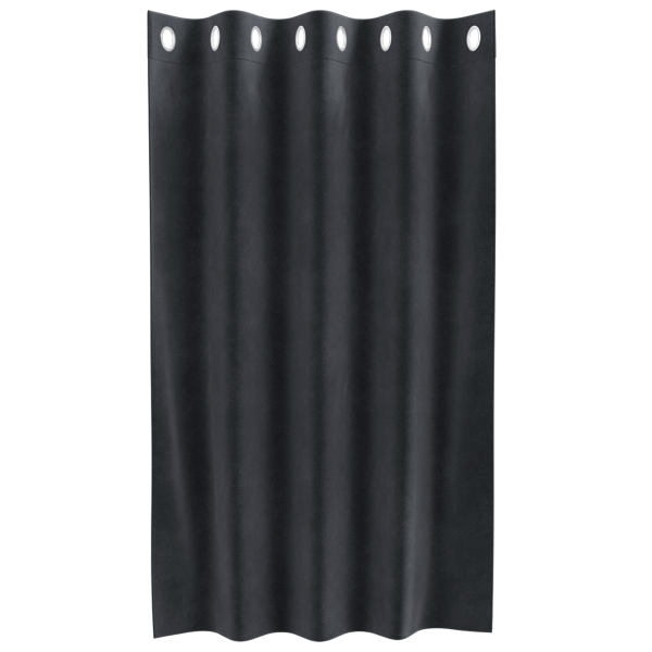 Cortinas opacas con ojales 2 piezas de terciopelo gris oscuro M 3