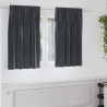 Cortinas opacas cinta superior 2 piezas terciopelo gris oscuro 1