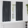 Cortinas opacas cinta superior 2 piezas terciopelo gris oscuro 1