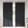 Cortinas opacas con trabillas 2 piezas terciopelo gris oscuro 1