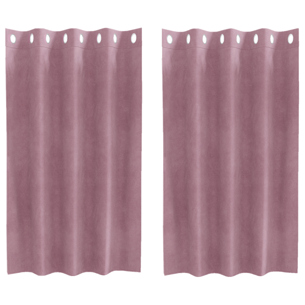 Cortinas Blackout  com Ilhós 2 pcs Veludo Rosa Escuro M 2