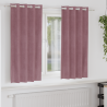 Cortinas Blackout  com Ilhós 2 pcs Veludo Rosa Escuro 1