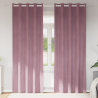 Cortinas opacas con ojales 2 piezas de terciopelo rosa oscuro 1