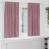 Cortinas Blackout  com fita superior 2 pcs Veludo Rosa Escuro 1