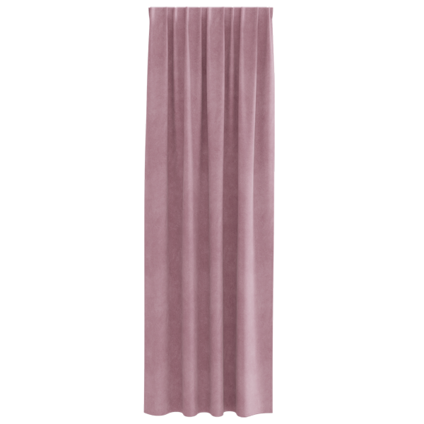 Cortinas opacas cinta superior 2 piezas terciopelo rosa oscuro M 3