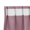 Cortinas opacas cinta superior 2 piezas terciopelo rosa oscuro 5