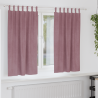Cortinas opacas con trabillas 2 piezas terciopelo rosa oscuro 1
