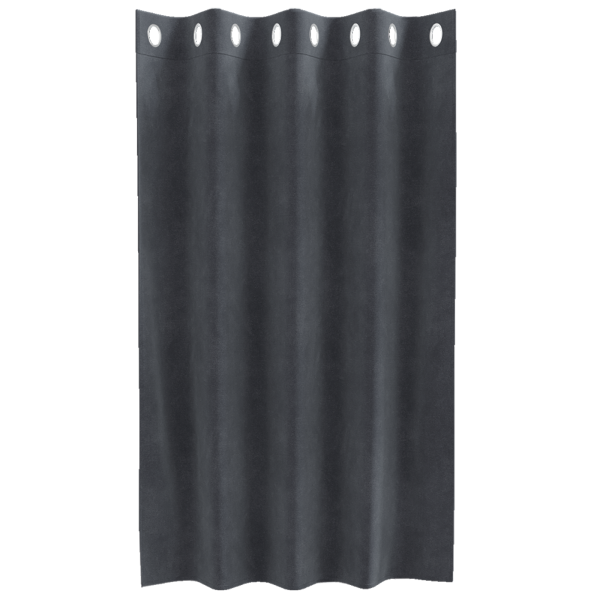 Cortinas Blackout com Ilhós 2 pcs Veludo Cinza Claro M 3
