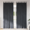 Cortinas opacas con trabillas 2 piezas terciopelo gris claro 1