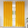 Cortinas Blackout  com Ilhós 2 pcs Amarelo Mostarda Veludo 1