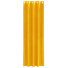 Cortinas Blackout  com Ilhós 2 pcs Amarelo Mostarda Veludo 3