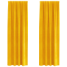 Cortinas opacas con cinta superior 2 piezas terciopelo mostaza 2