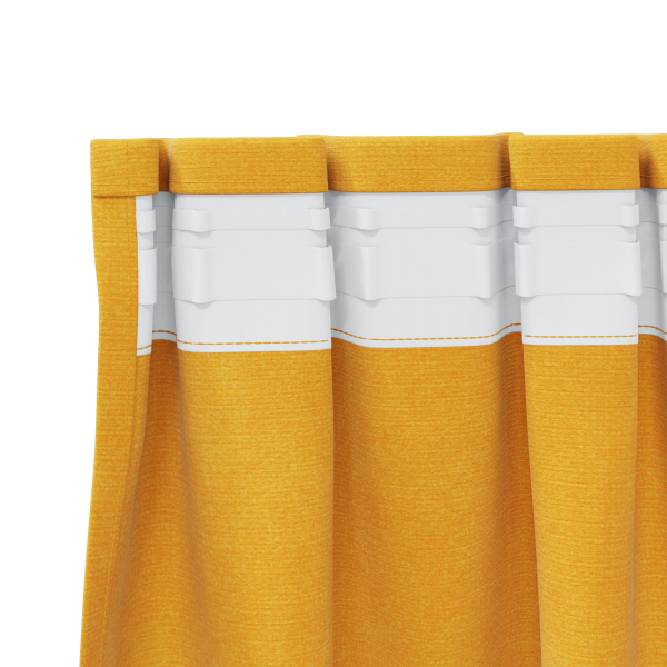 Cortinas Blackout  com fita superior 2 pcs Amarelo Mostarda Veludo M 4