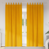 Cortinas Blackout  com Laços de Pendurar 2 pcs Amarelo Mostarda Veludo 1