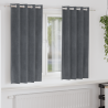 Cortinas Blackout  com Ilhós 2 pcs Veludo Cinza Claro Super 1