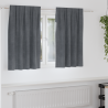 Cortinas Blackout  com fita superior 2 pcs Veludo Cinza Claro 1
