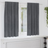 Cortinas Blackout  com fita superior 2 peças Veludo Cinza Super Claro 1